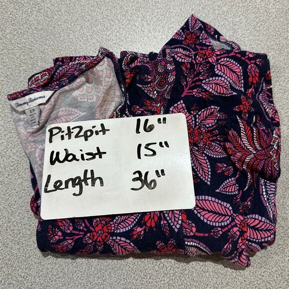 Tommy Bahama Sz S Pineapple Of My Eye‎ Flutter Sleeve Fit & Flare Dress Stretchy - Picture 6 of 11